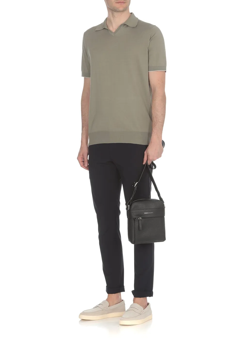 Orciani Mini Micron Logo Lettering Messenger Bag