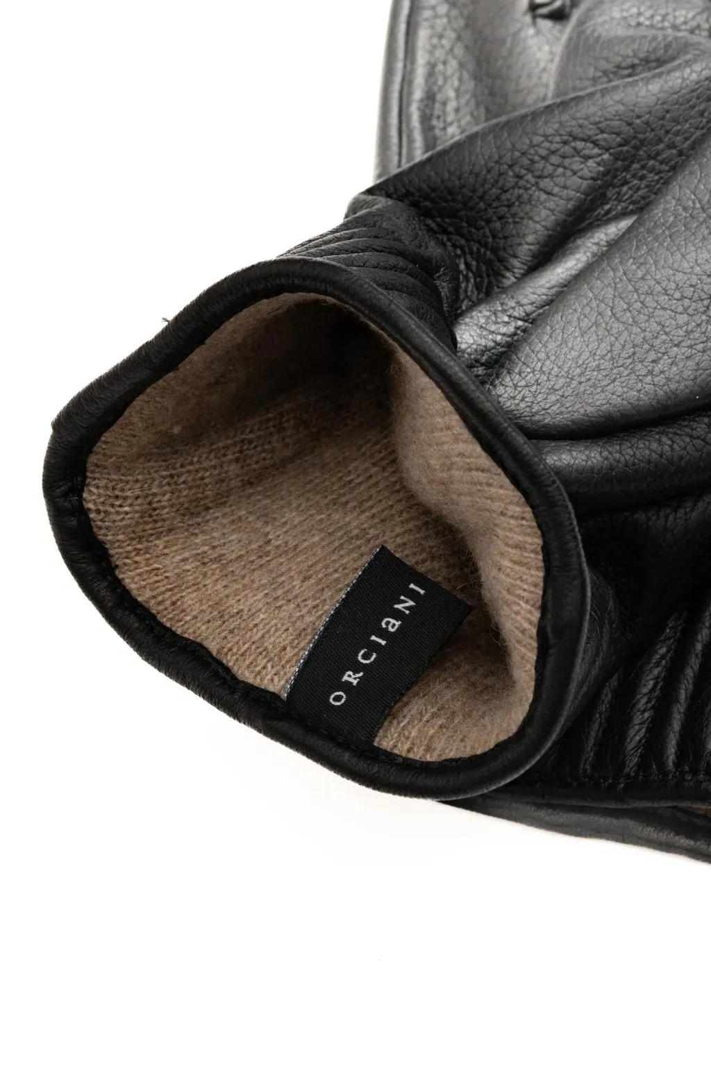 Orciani Drummed Leather Gloves