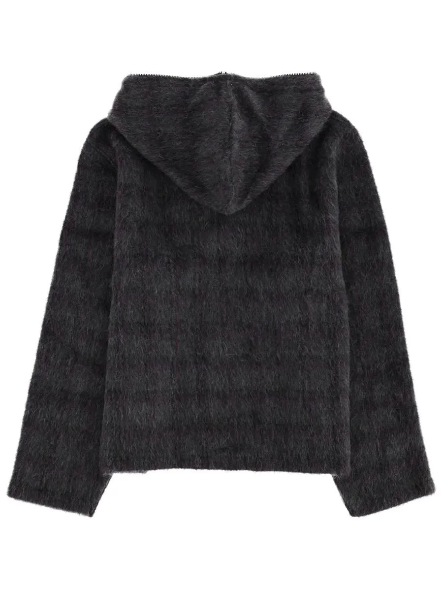 Our Legacy Full Zip Check-Pattern Hoodie