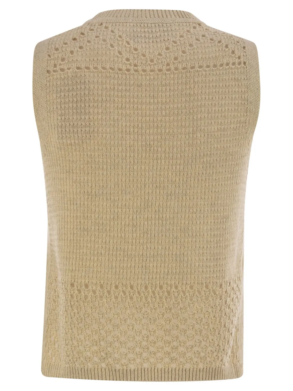 Mc2 Saint Barth Aire Crochet Knitted Sleeveless Top
