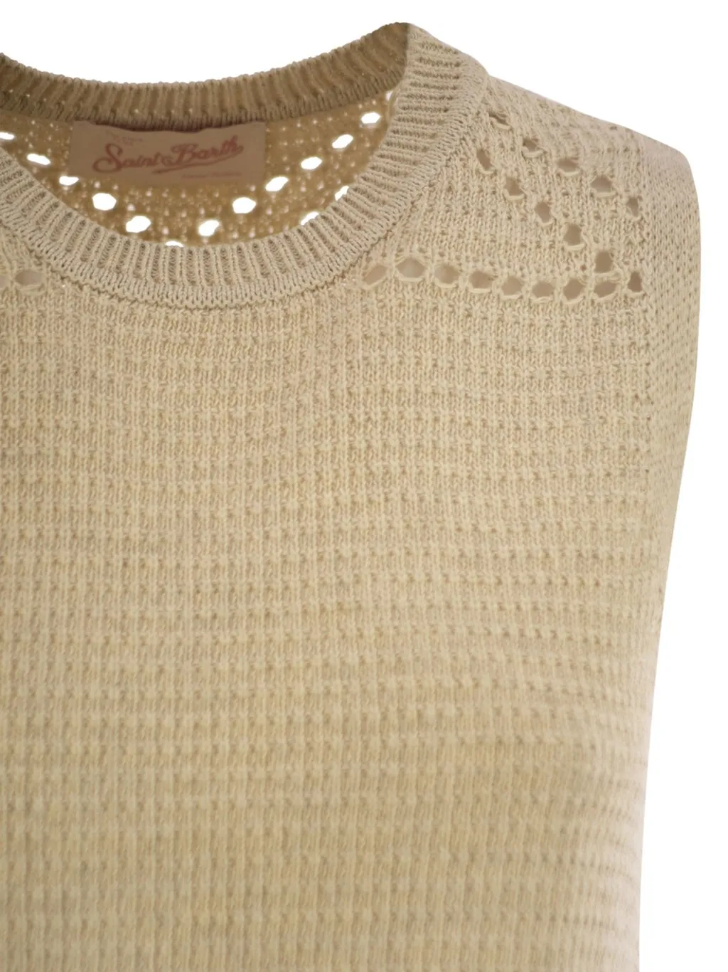 Mc2 Saint Barth Aire Crochet Knitted Sleeveless Top
