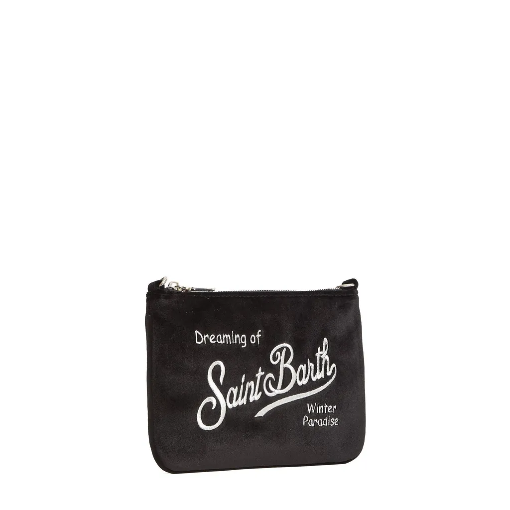 Mc2 Saint Barth Embroidered Velvet Clutch Bag