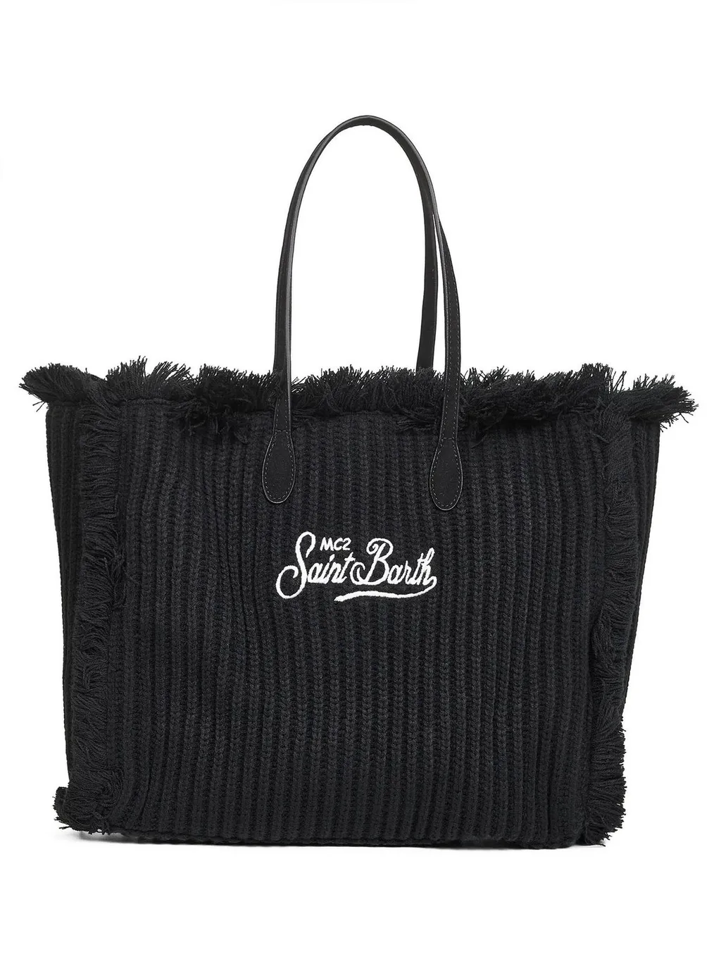 Mc2 Saint Barth Fringed Knit Tote Bag