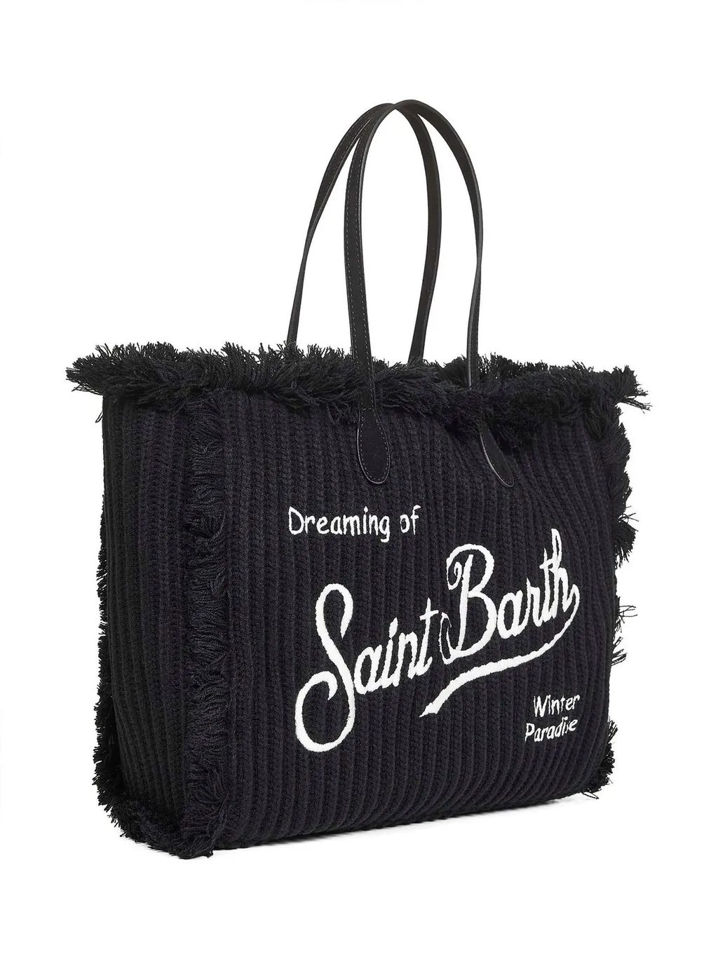 Mc2 Saint Barth Fringed Knit Tote Bag