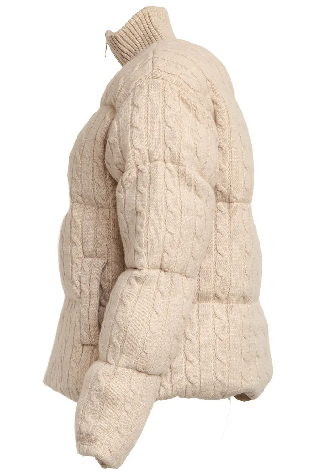 Mc2 Saint Barth Mya Cable-Knit Bomber Jacket