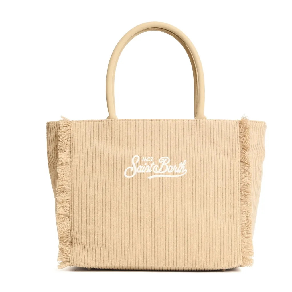 Mc2 Saint Barth Fringed Corduroy Tote Bag