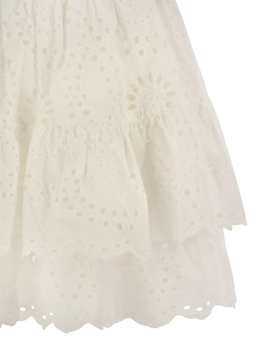 Mc2 Saint Barth Sangallo Lace Eivissa Ruffled Mini Skirt