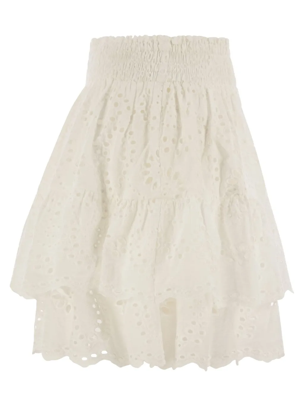 Mc2 Saint Barth Sangallo Lace Eivissa Ruffled Mini Skirt