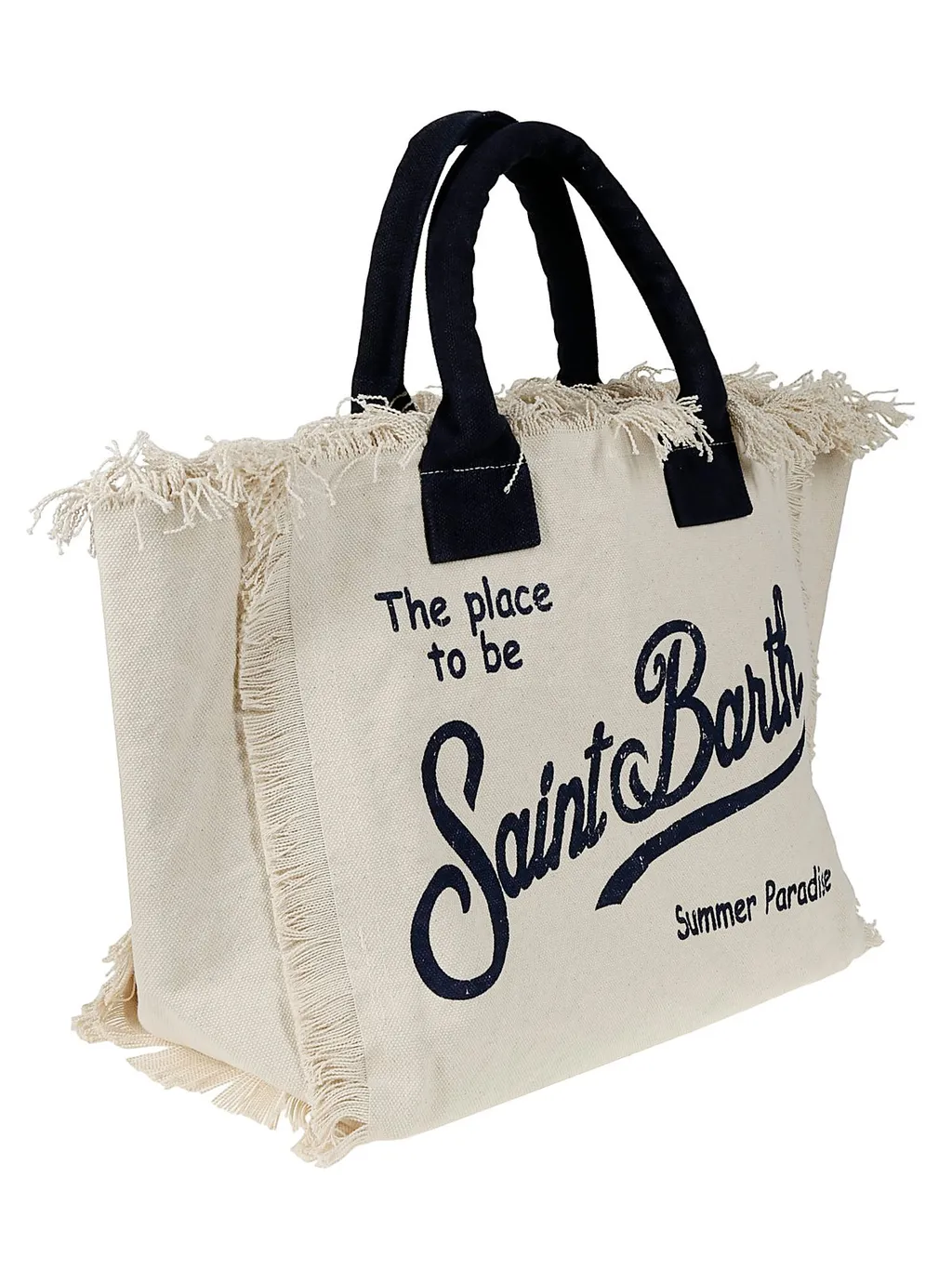 Mc2 Saint Barth Fringed Logo Tote