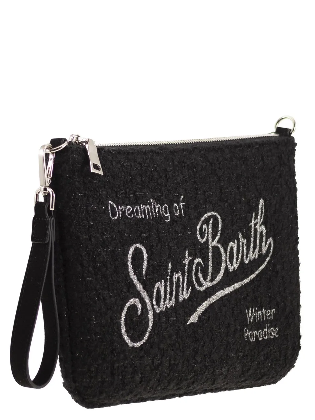 Mc2 Saint Barth Parisienne Zipped Tweed Clutch Bag