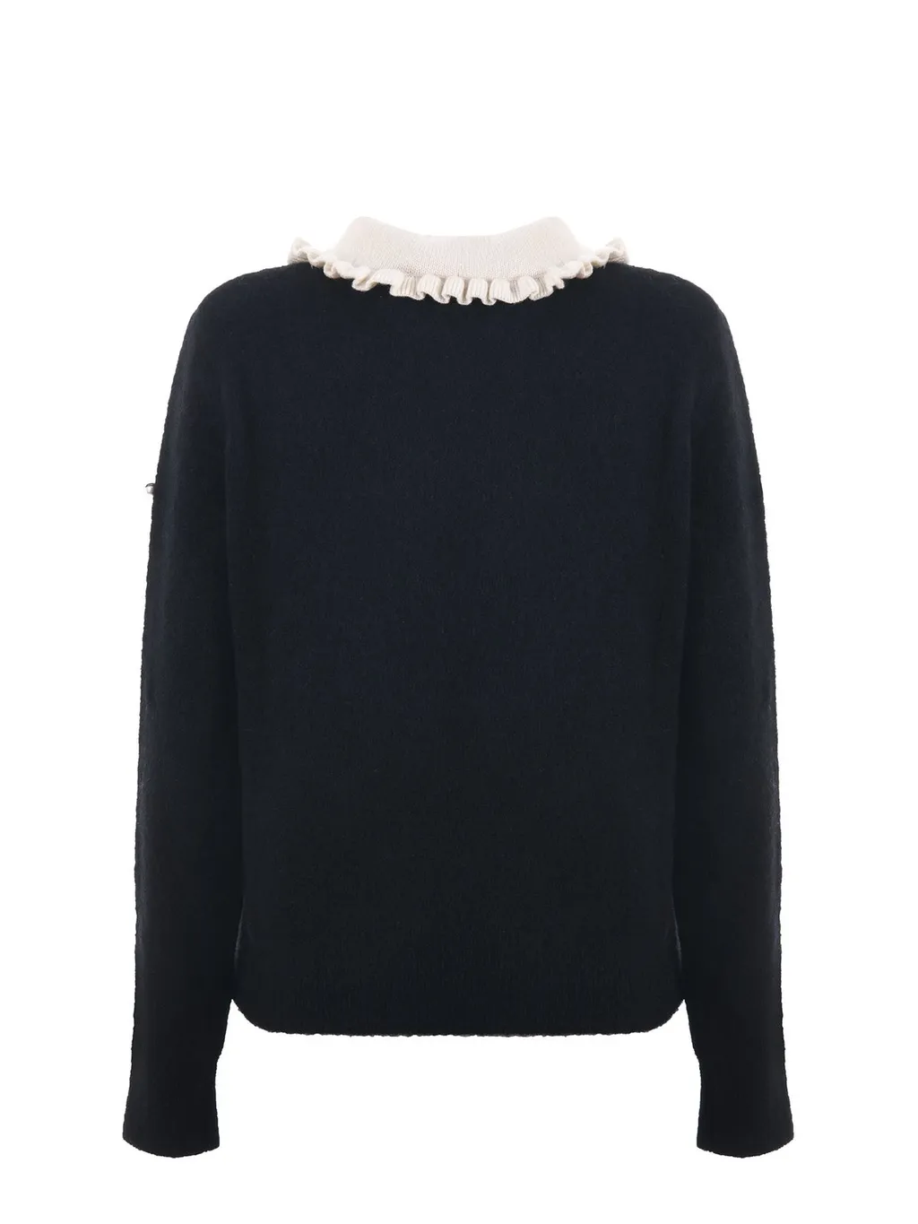 Mc2 Saint Barth Levine Embellished Ruffled Collar Jumper