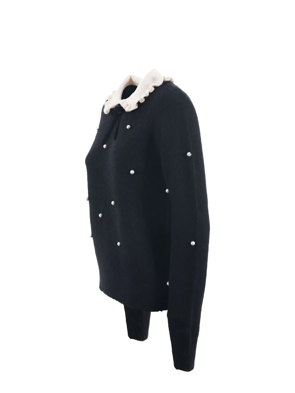 Mc2 Saint Barth Levine Embellished Ruffled Collar Jumper