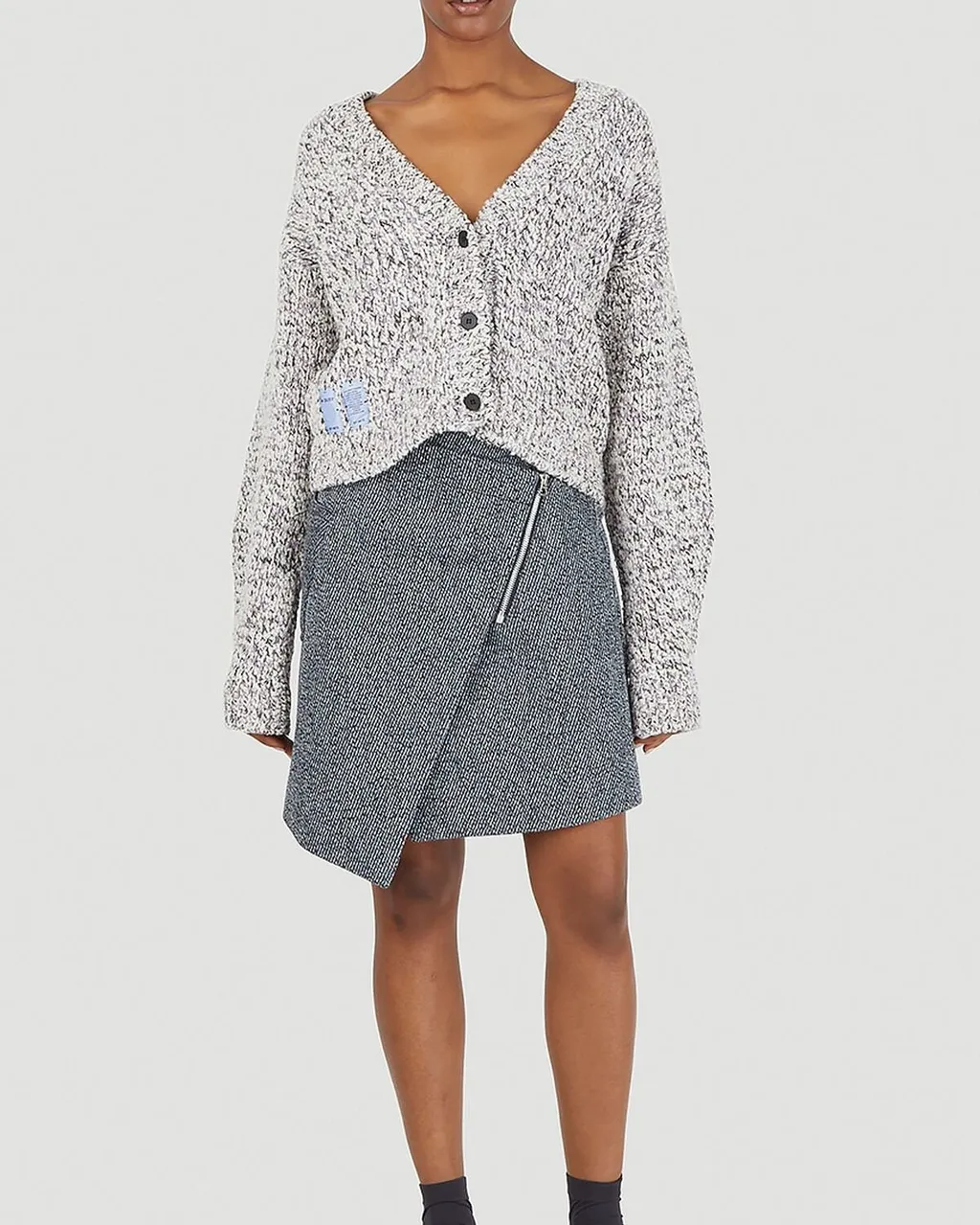 Mcq Alexander Mcqueen Cropped Knit Cardigan