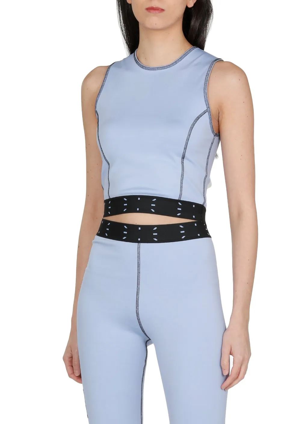 Mcq Alexander Mcqueen Contrast Trim Cropped Top