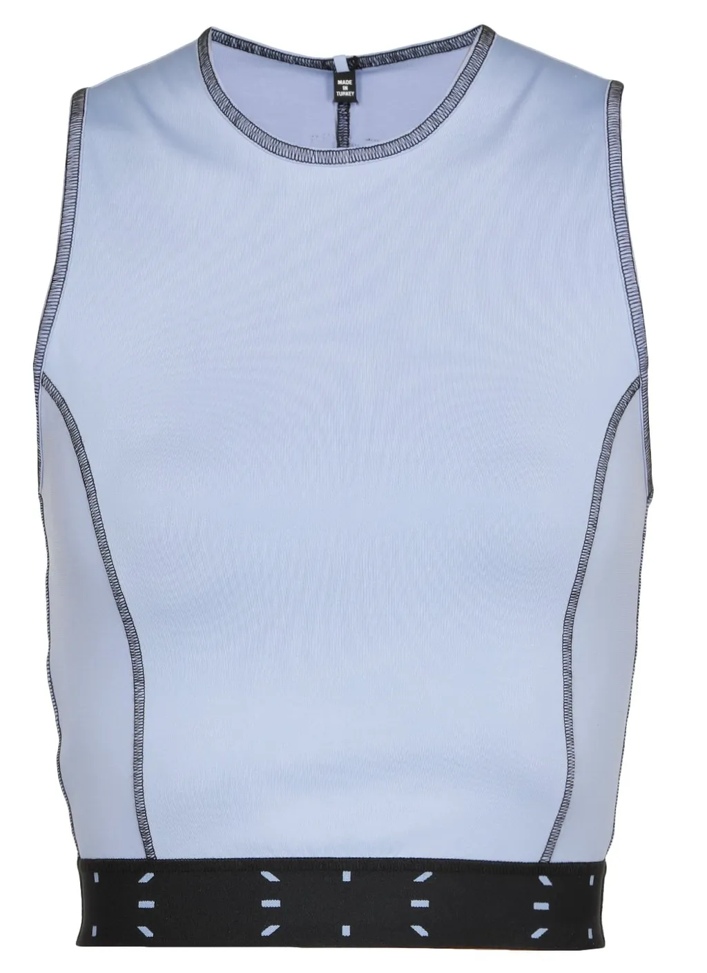 Mcq Alexander Mcqueen Contrast Trim Cropped Top