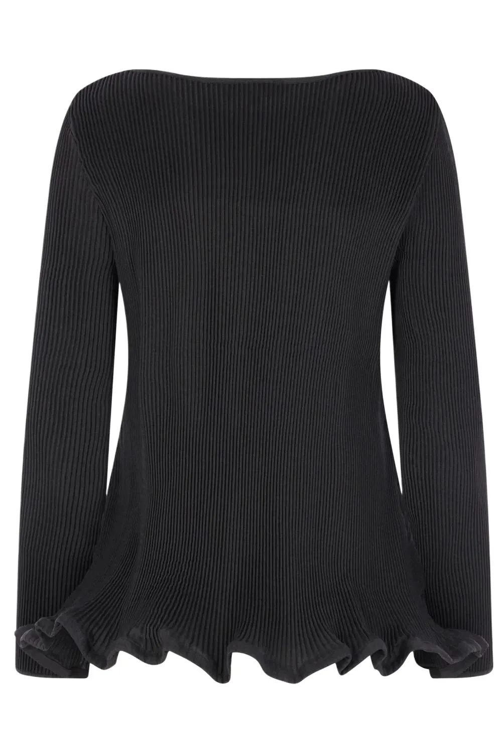 Melitta Baumeister Pleated Zigzag-Hem Knitwear