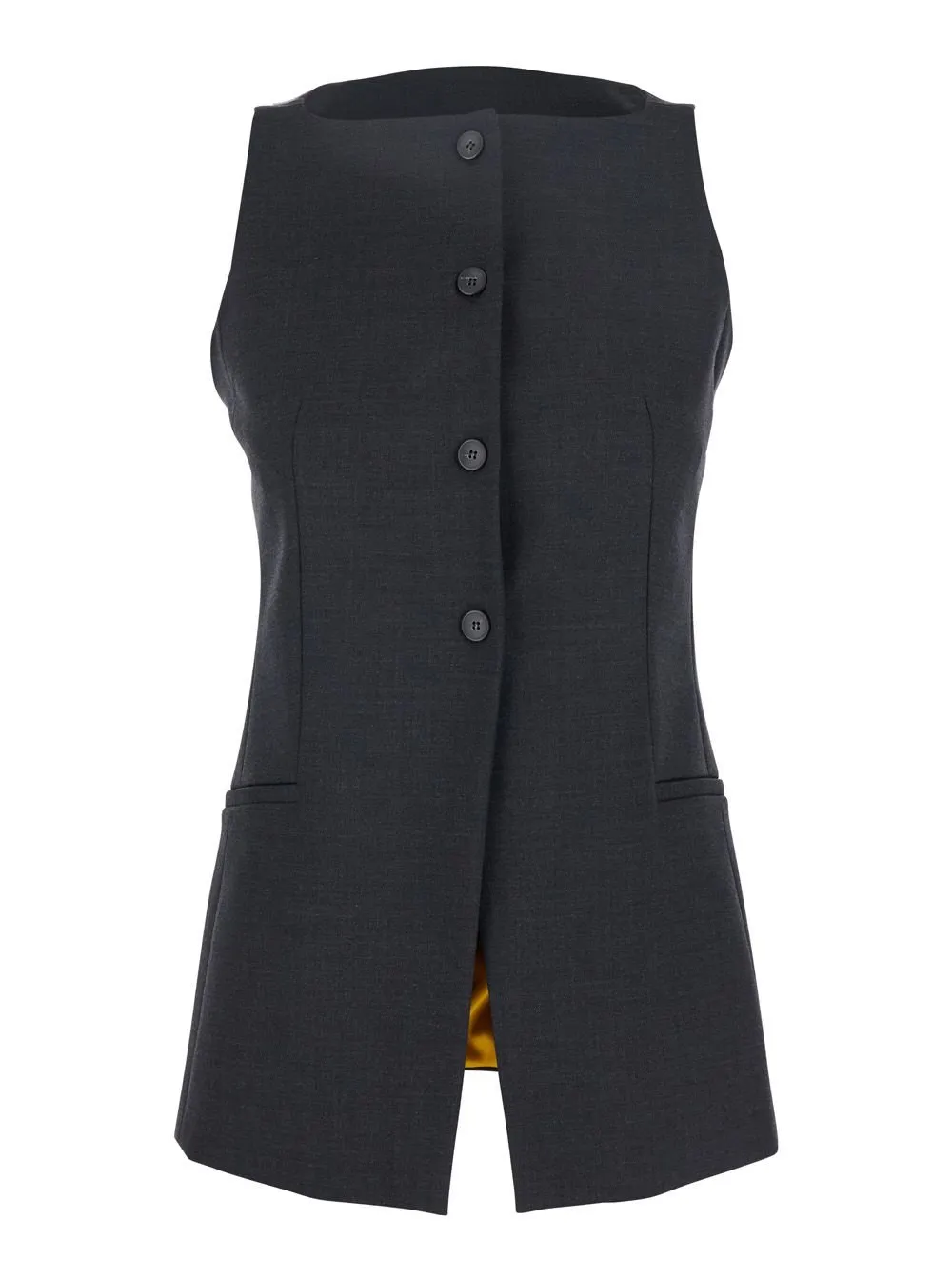 Merci Off-Shoulder Buttoned Vest