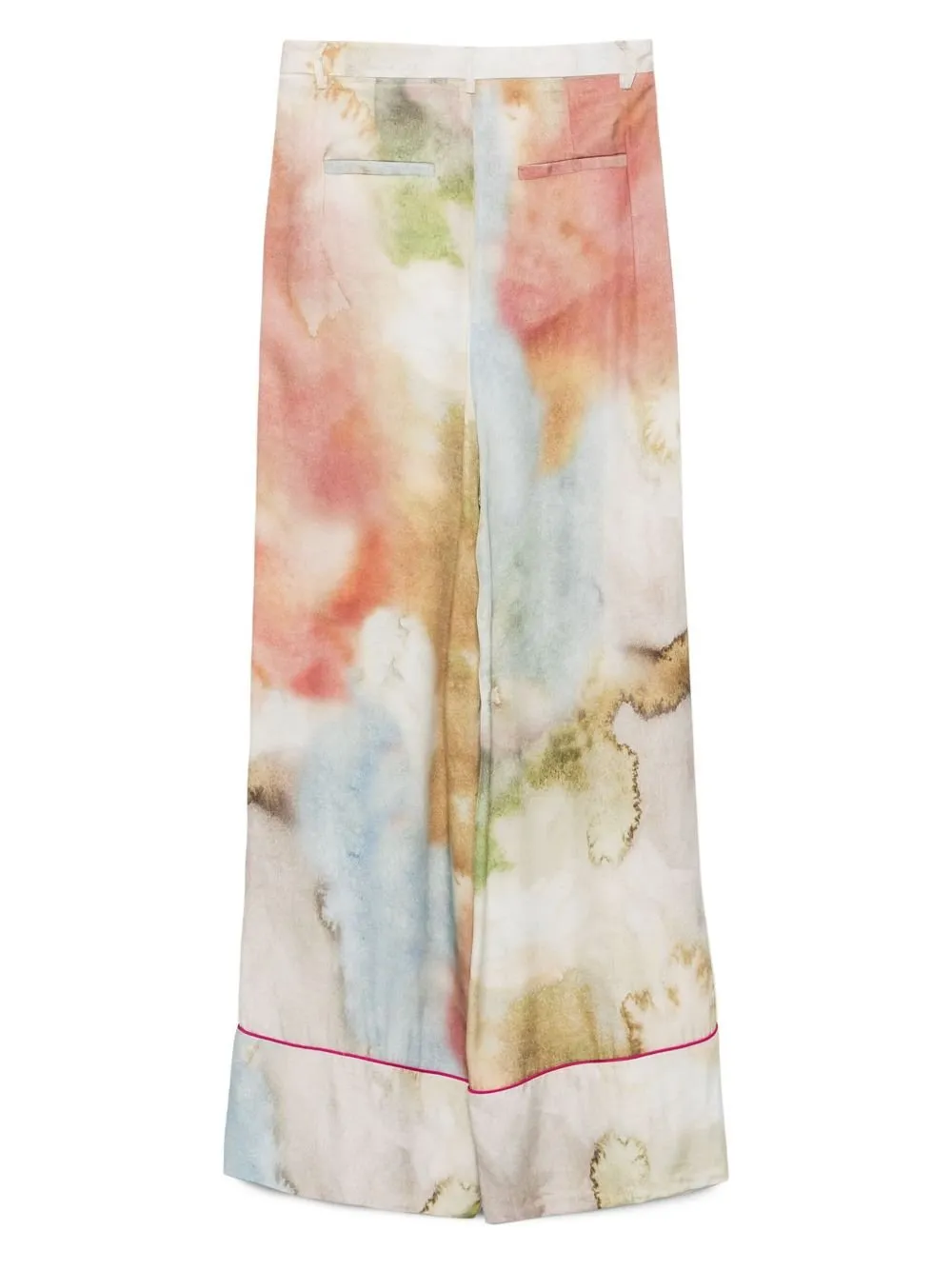 Merci Graphic Print Straight-Leg Trousers
