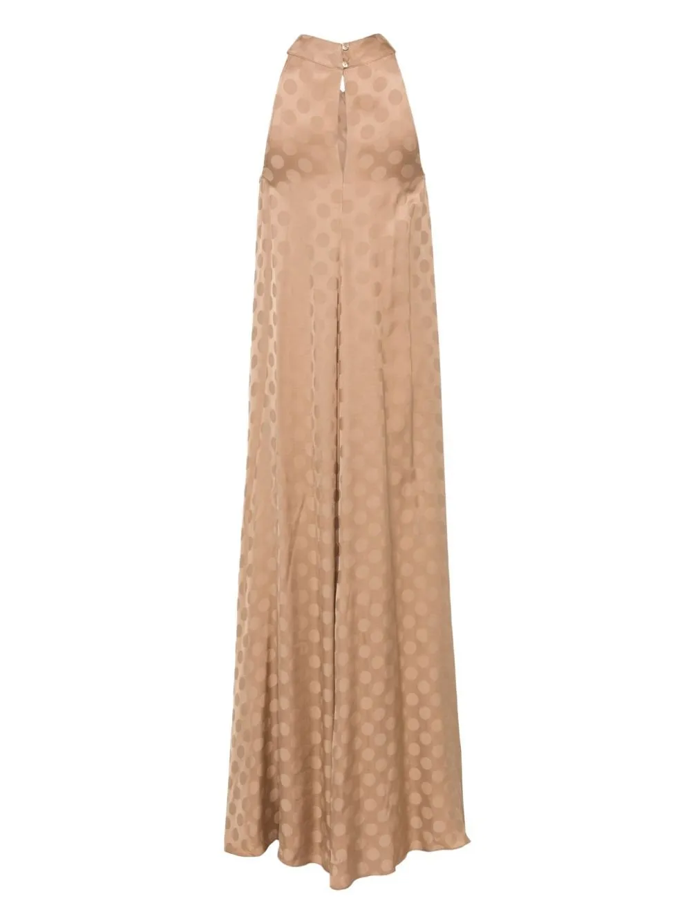 Merci Polka-Dot Halter-Neck Dress
