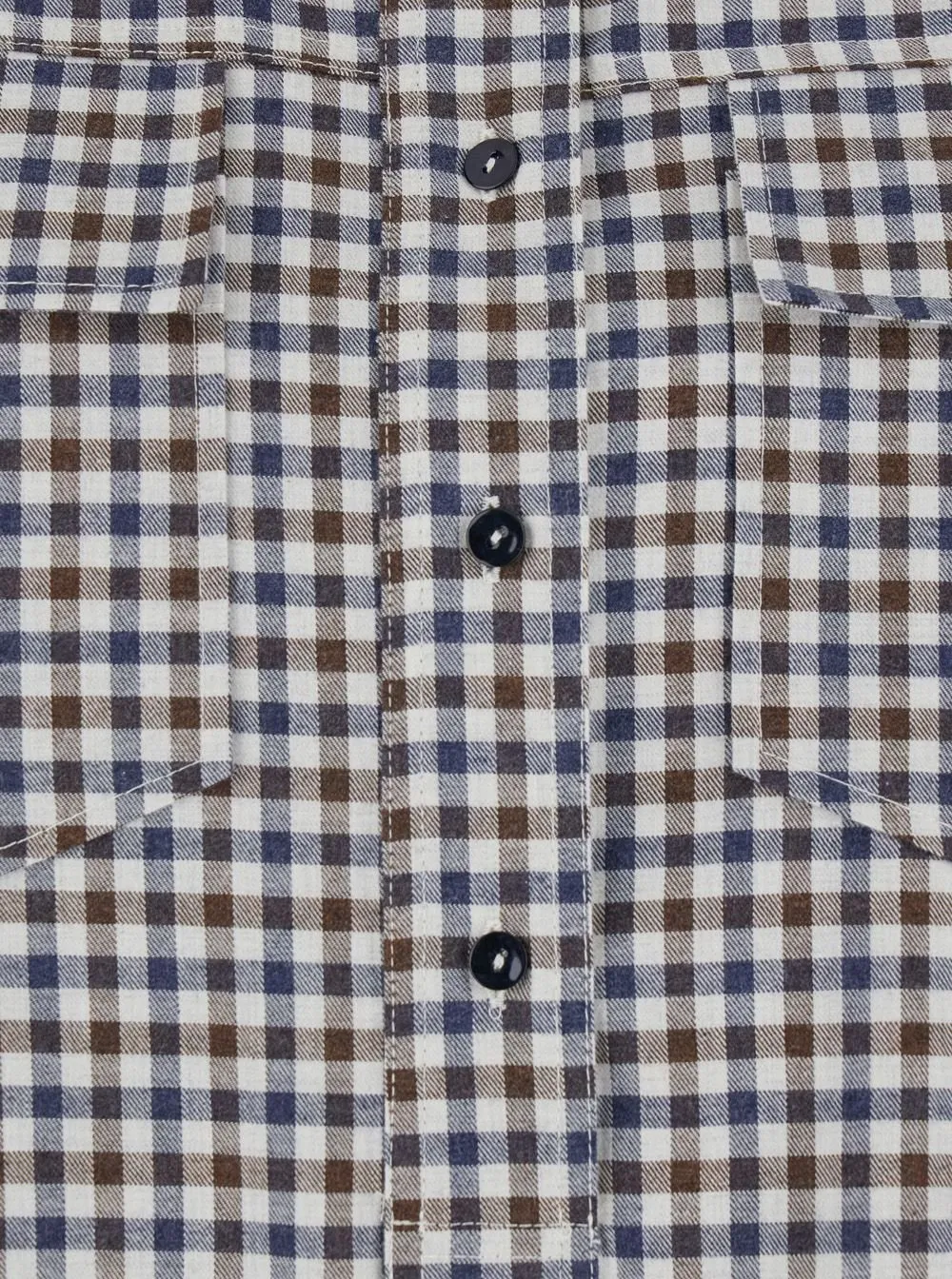 Merci Check Motif Crewneck Shirt