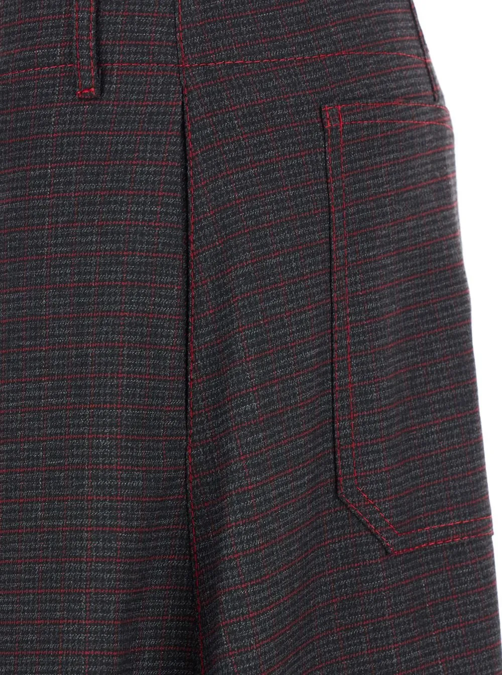 Merci Contrast-Stitch Patch Pocket Skirt