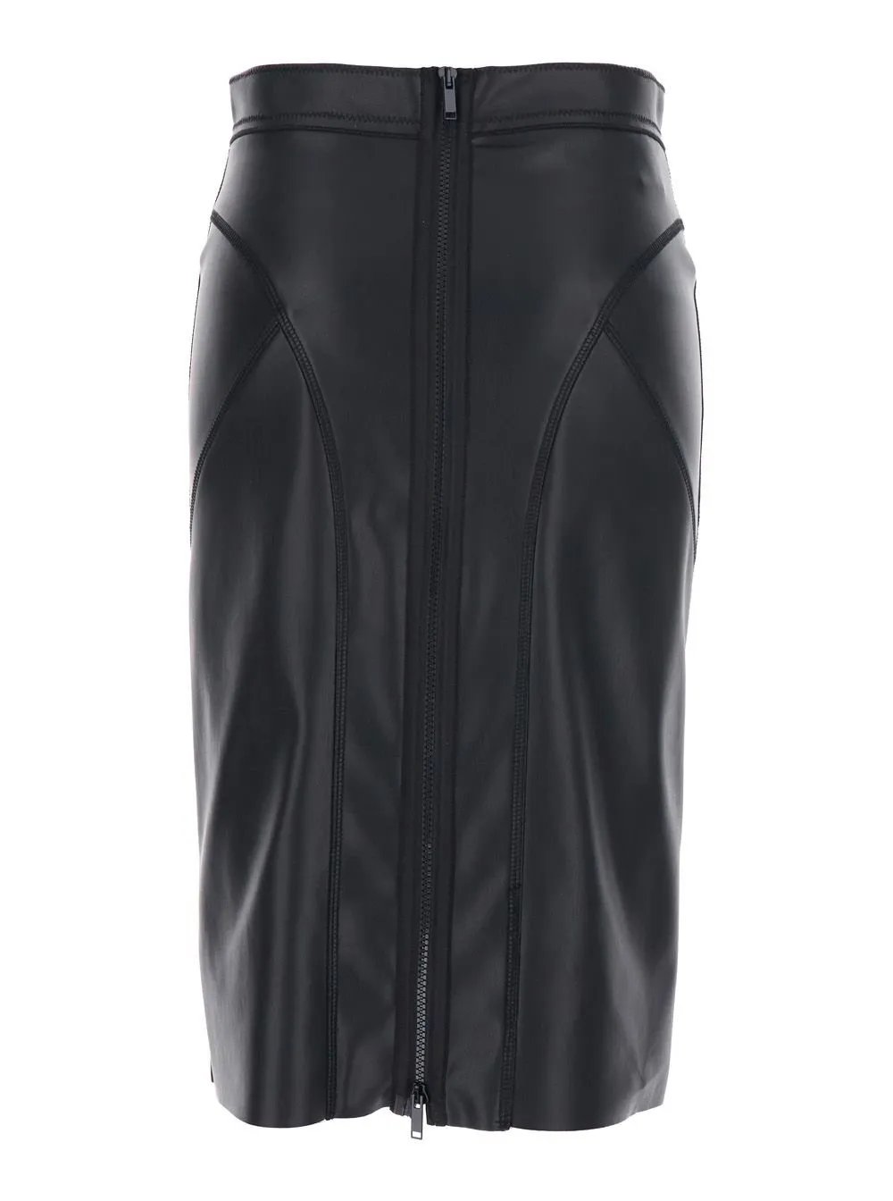Merci Rear Zip Ecoleather Skirt