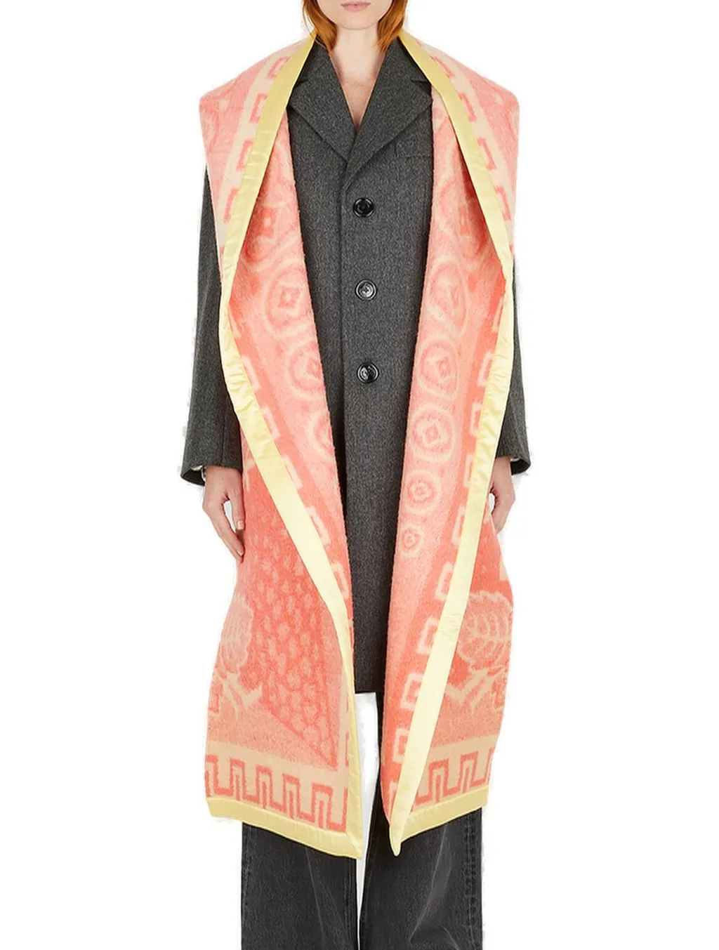 Meryll Rogge Blanket Draped Buttoned Coat