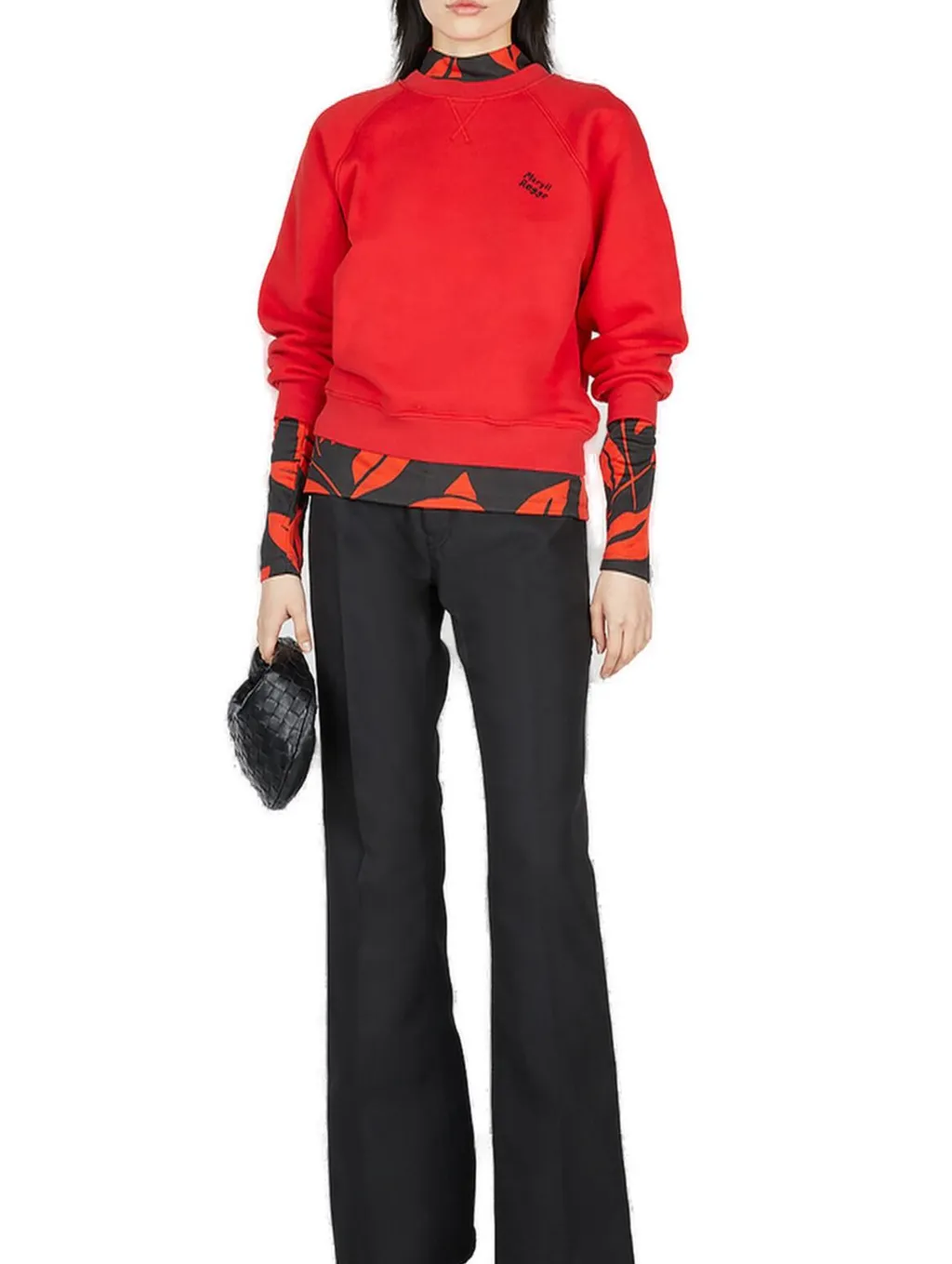 Meryll Rogge Shrunken Logo Printed Sweatshirt