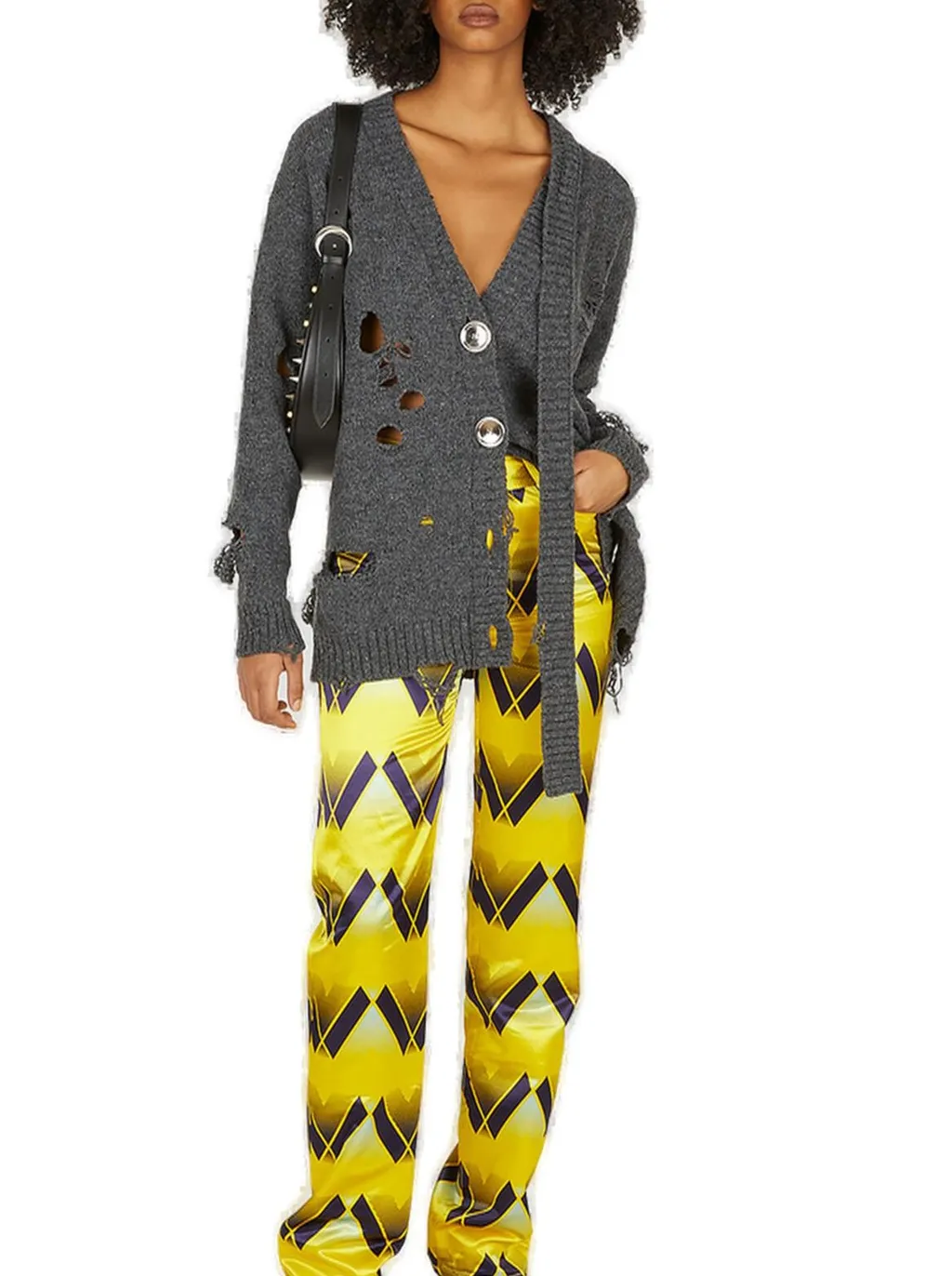 Meryll Rogge Graphic-Printed Satin Pants