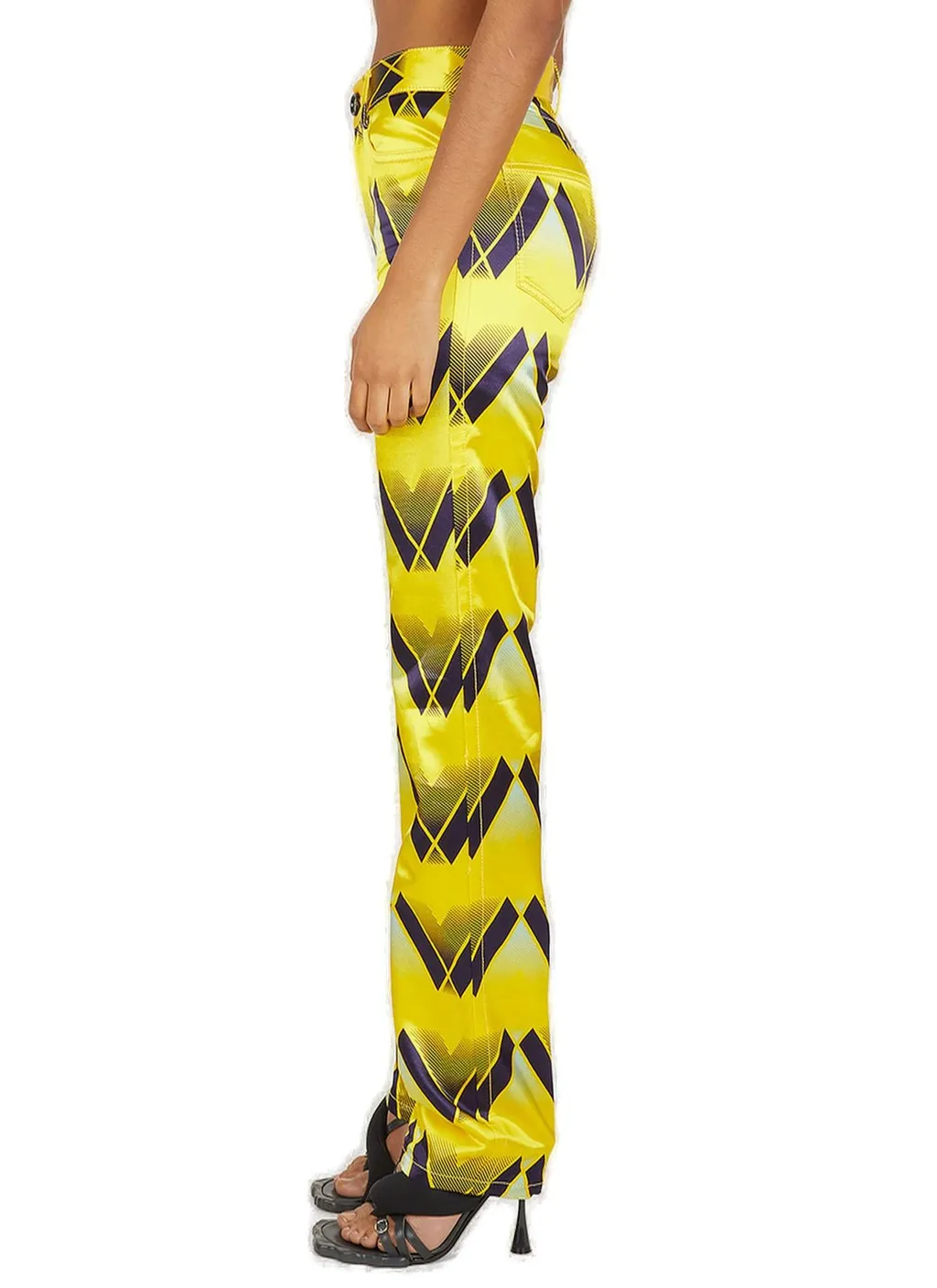 Meryll Rogge Graphic-Printed Satin Pants