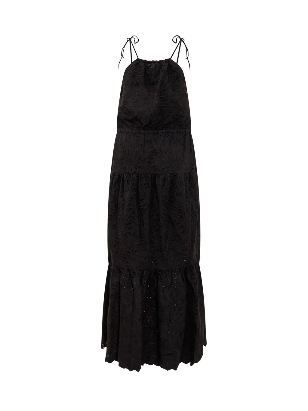 Michael Kors Halterneck Floral-Embroidered Maxi Dress