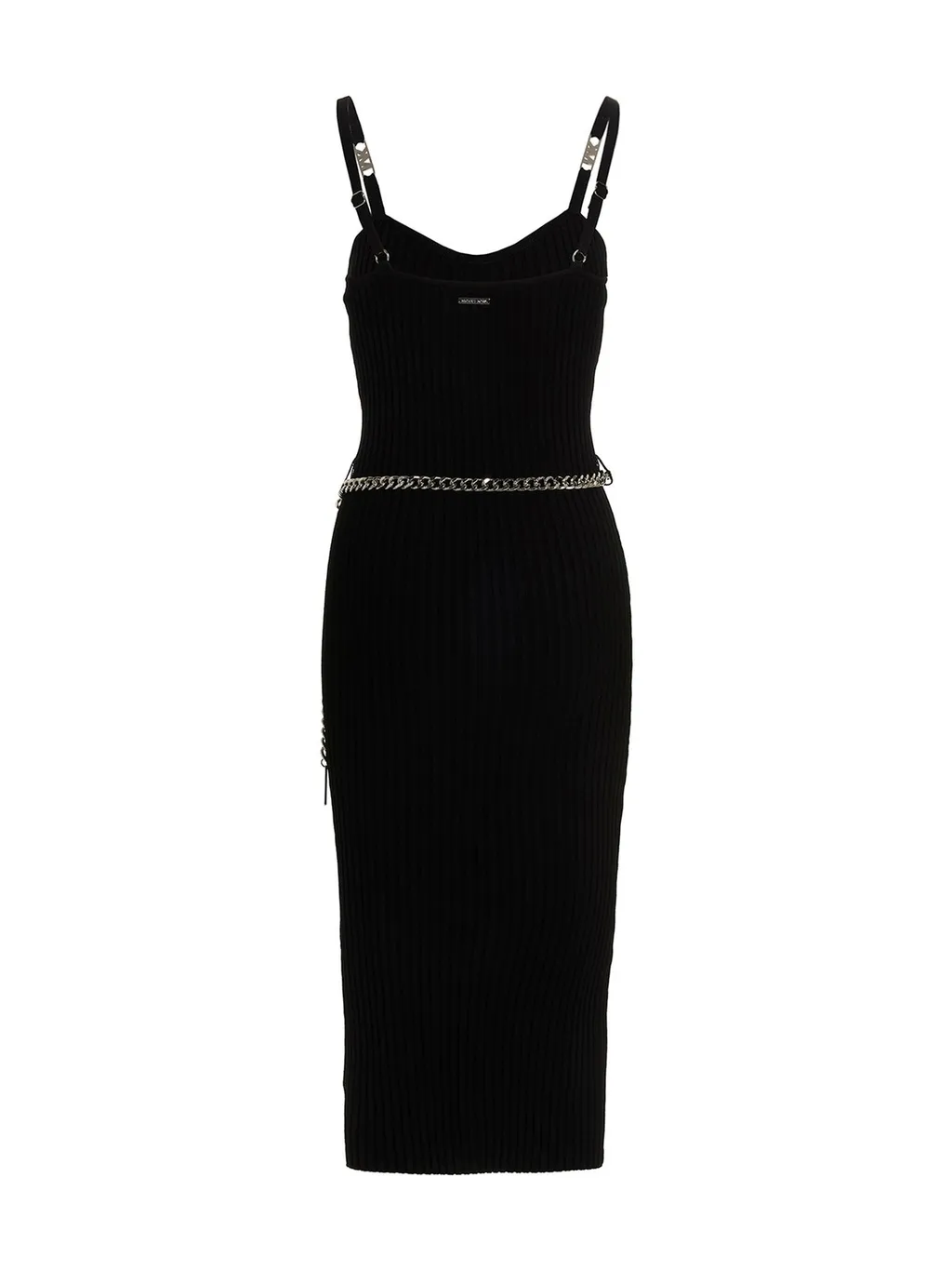 Michael Kors Logo-Belted Stretch Midi Dress