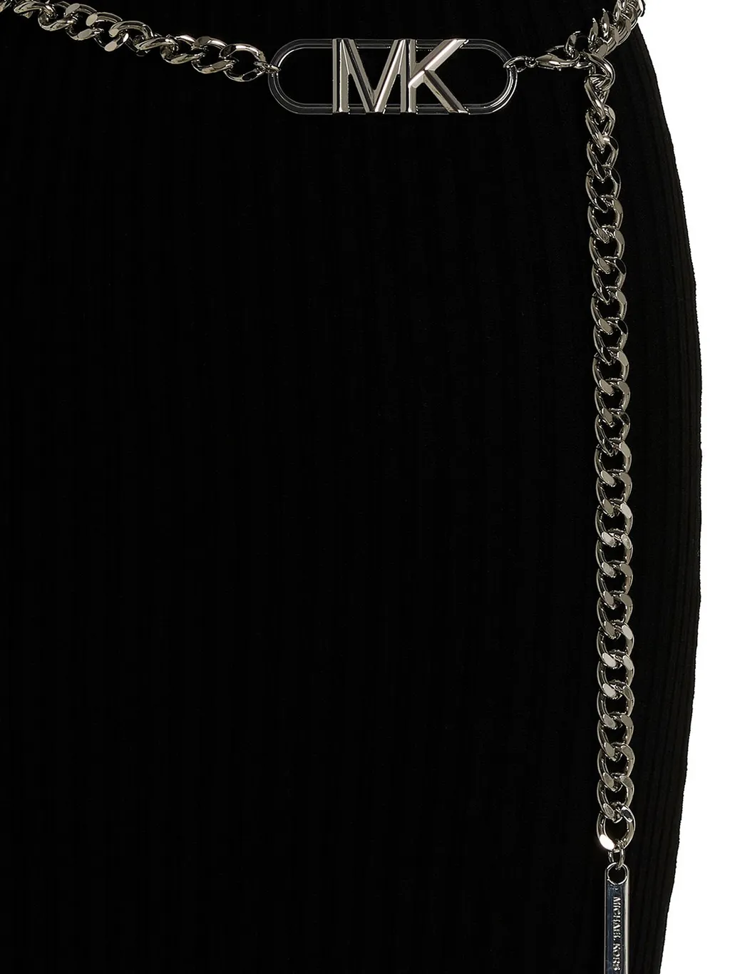 Michael Kors Logo-Belted Stretch Midi Dress