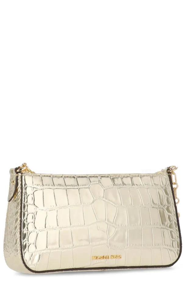 Michael Kors Empire Medium Metallic Embossed Chain-Link Pochette