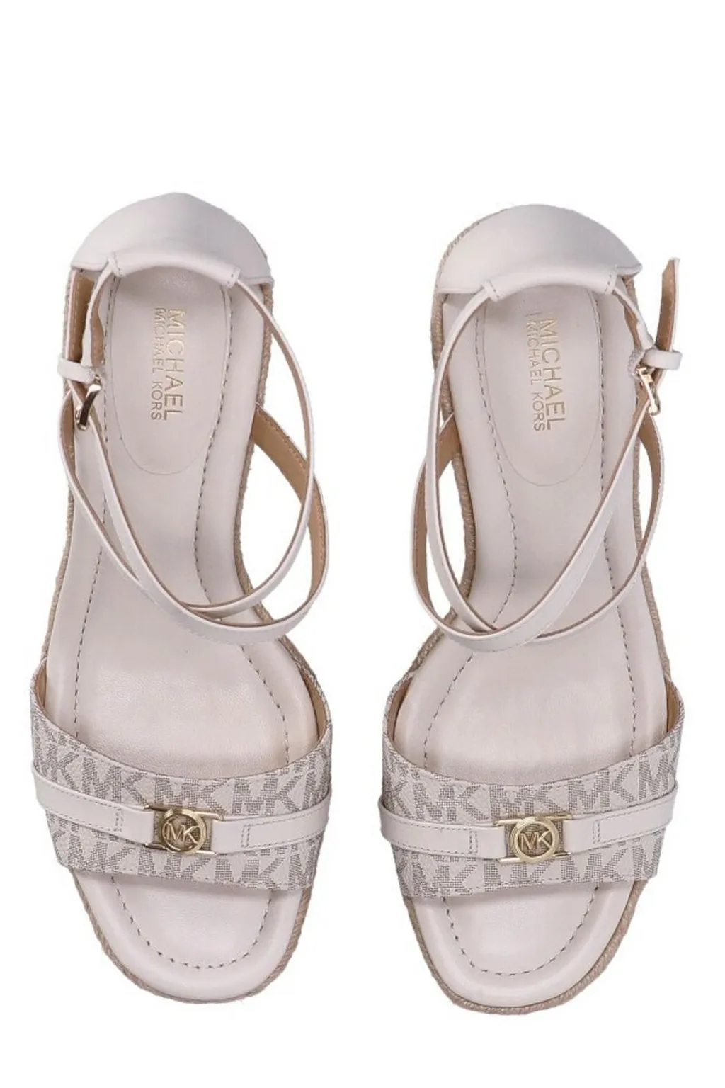 Michael Kors Mandy Signature Logo Wedge Sandals