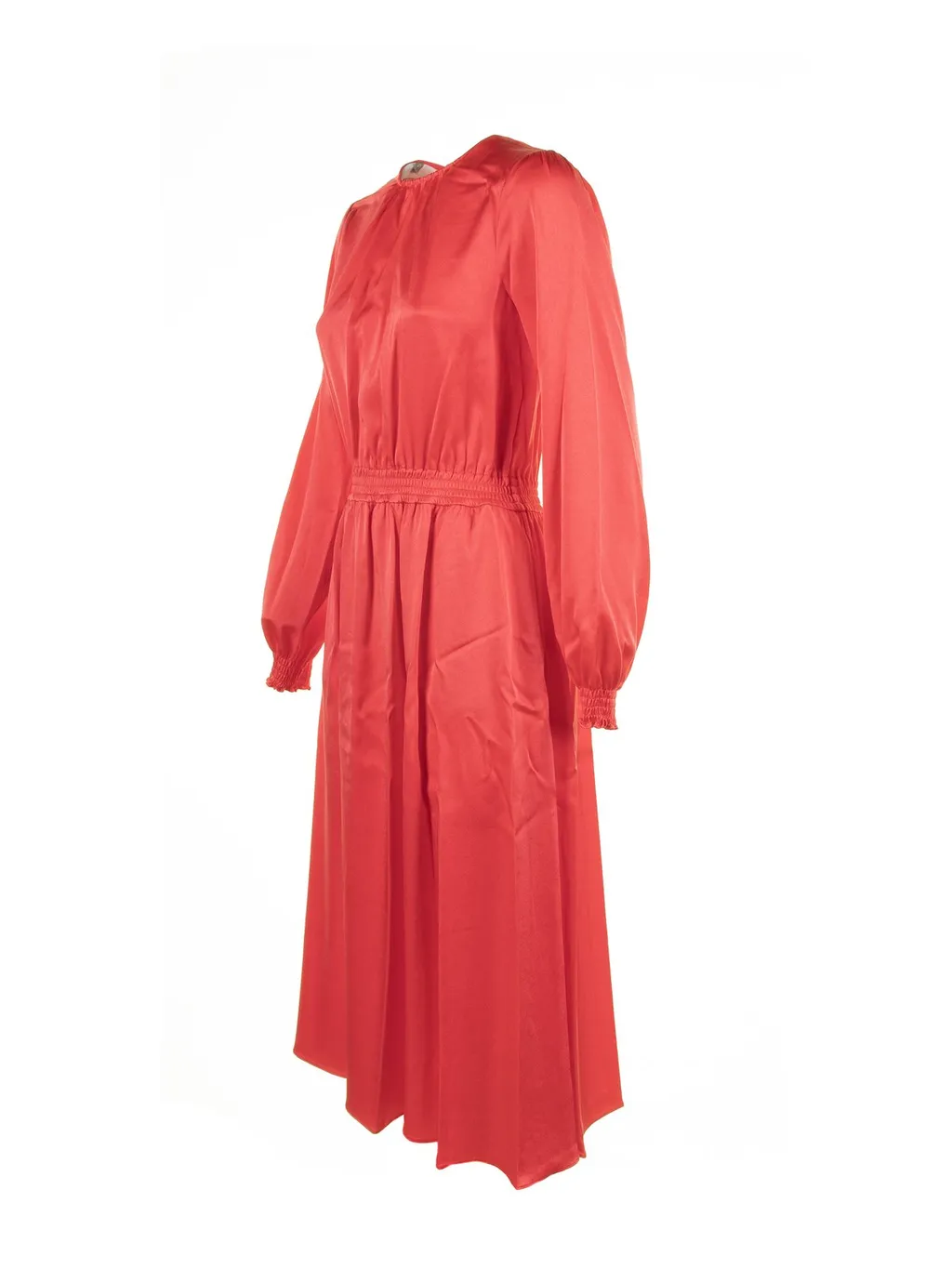 Michael Kors Satin Open-Back Midi Dress