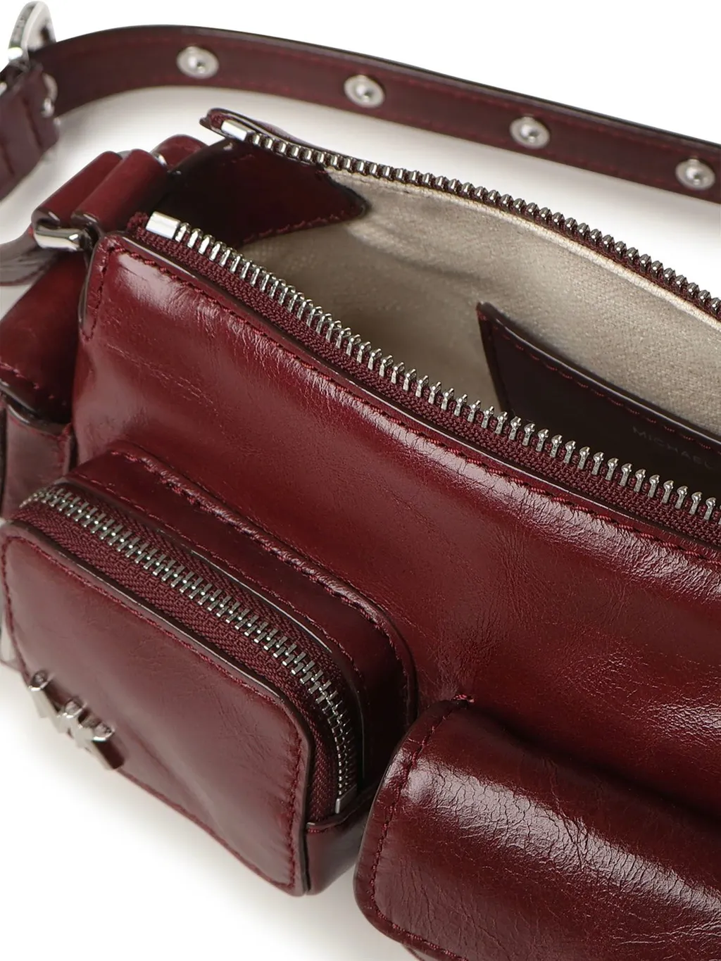 Michael Michael Kors Logo Plaque Zip-Up Shoulder Bag