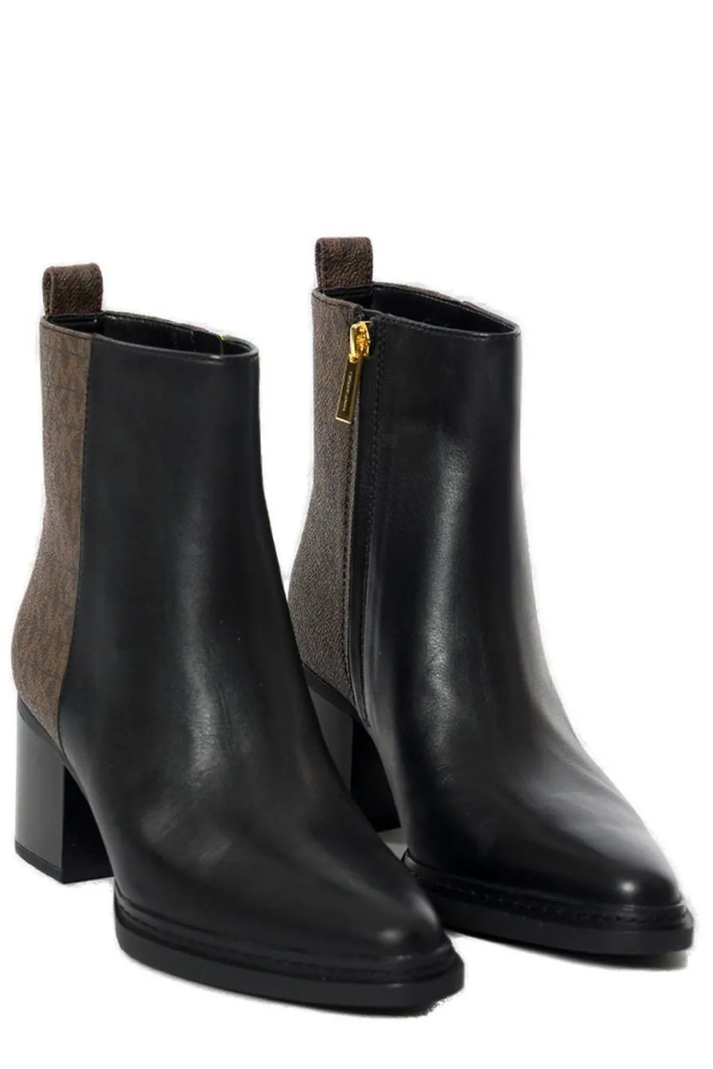 Michael Michael Kors Lex Logo Plaque Zip-Up Boots