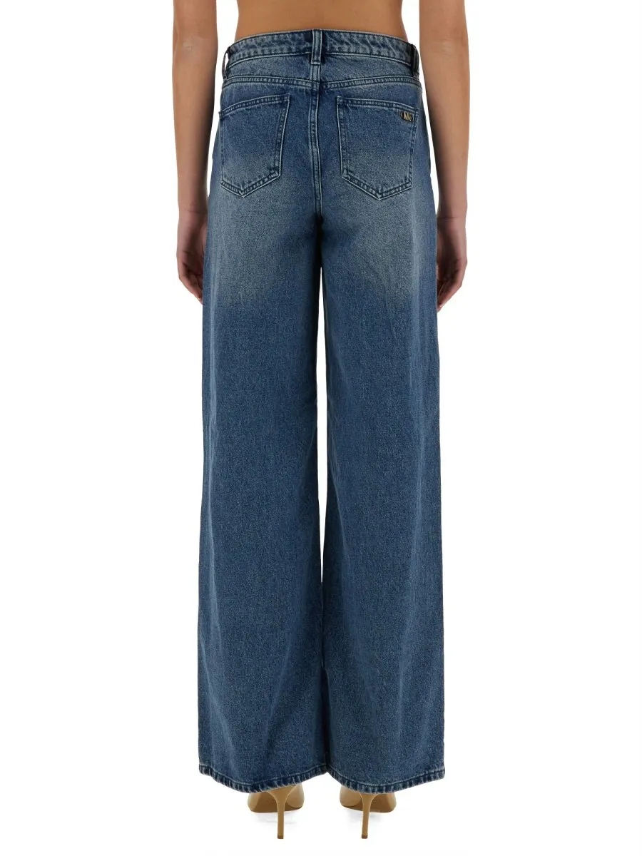 Michael Michael Kors Straight Hem Wide Leg Jeans