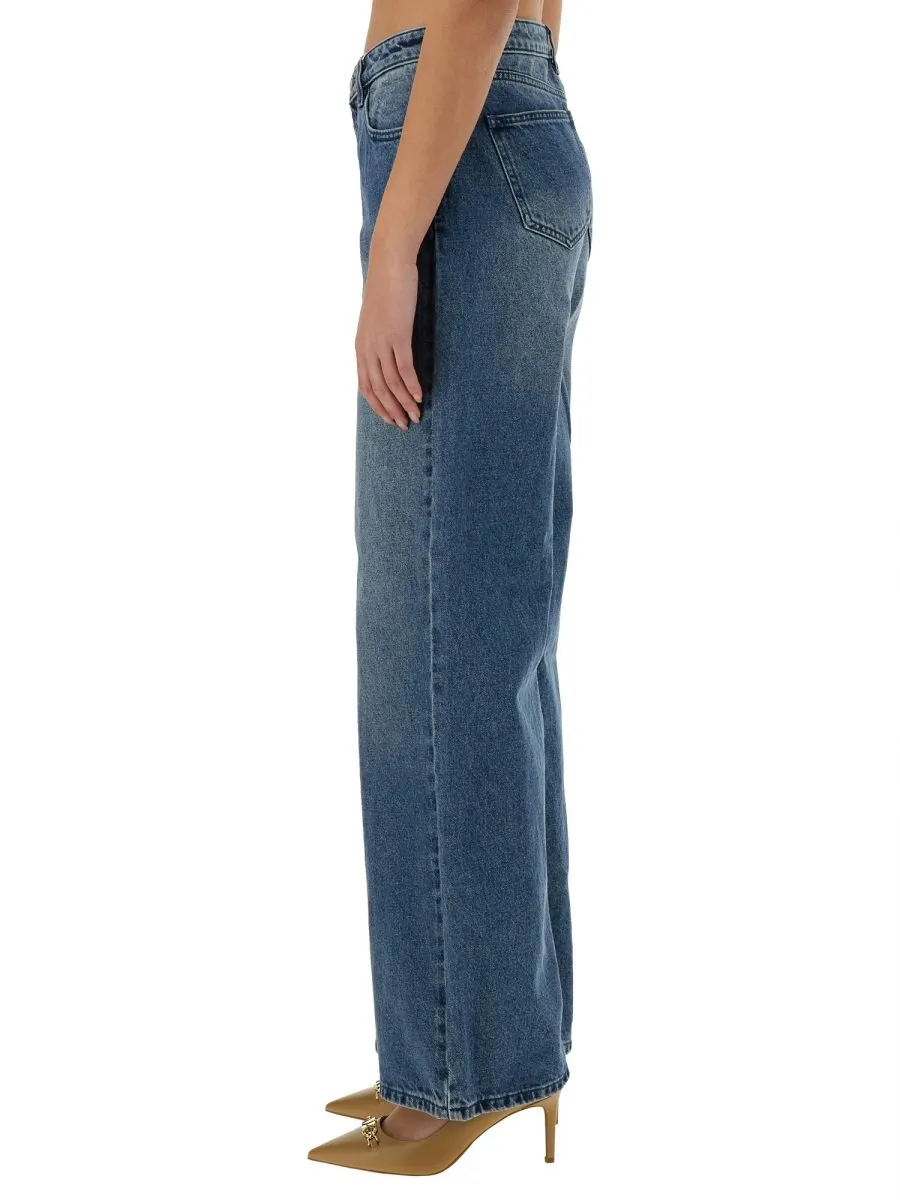 Michael Michael Kors Straight Hem Wide Leg Jeans