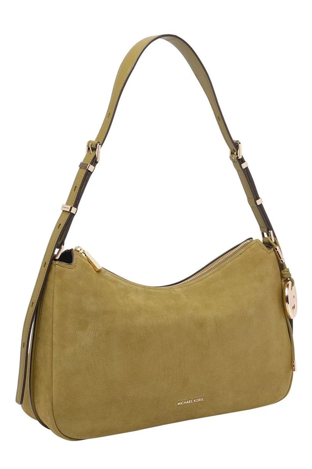 Michael Kors Logo Charm Curved Shoulder Bag