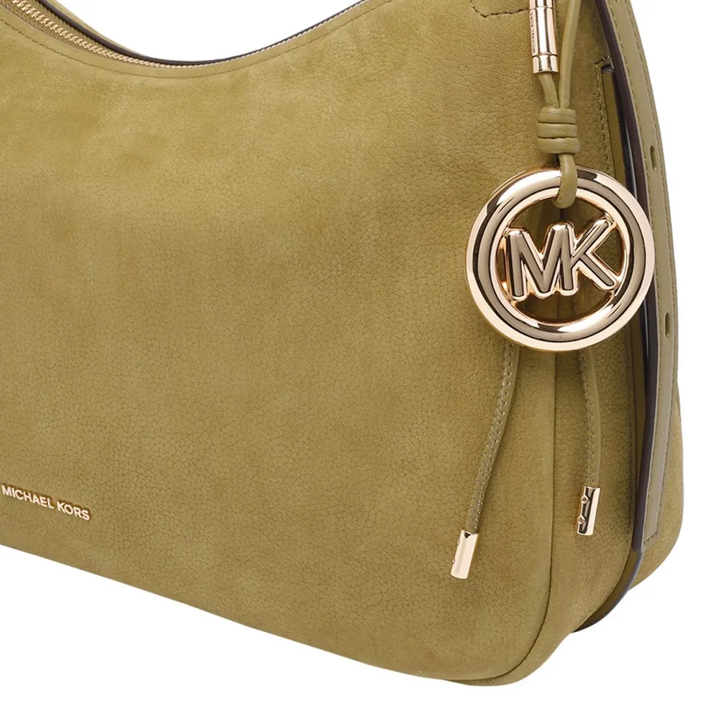Michael Kors Logo Charm Curved Shoulder Bag