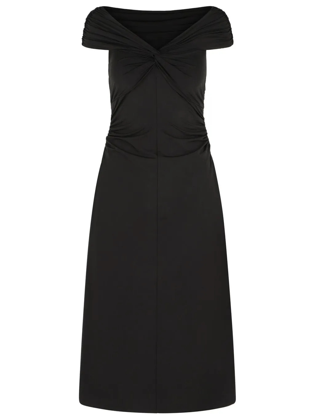 Michael Michael Kors Stretch Off-The-Shoulder Midi Dress