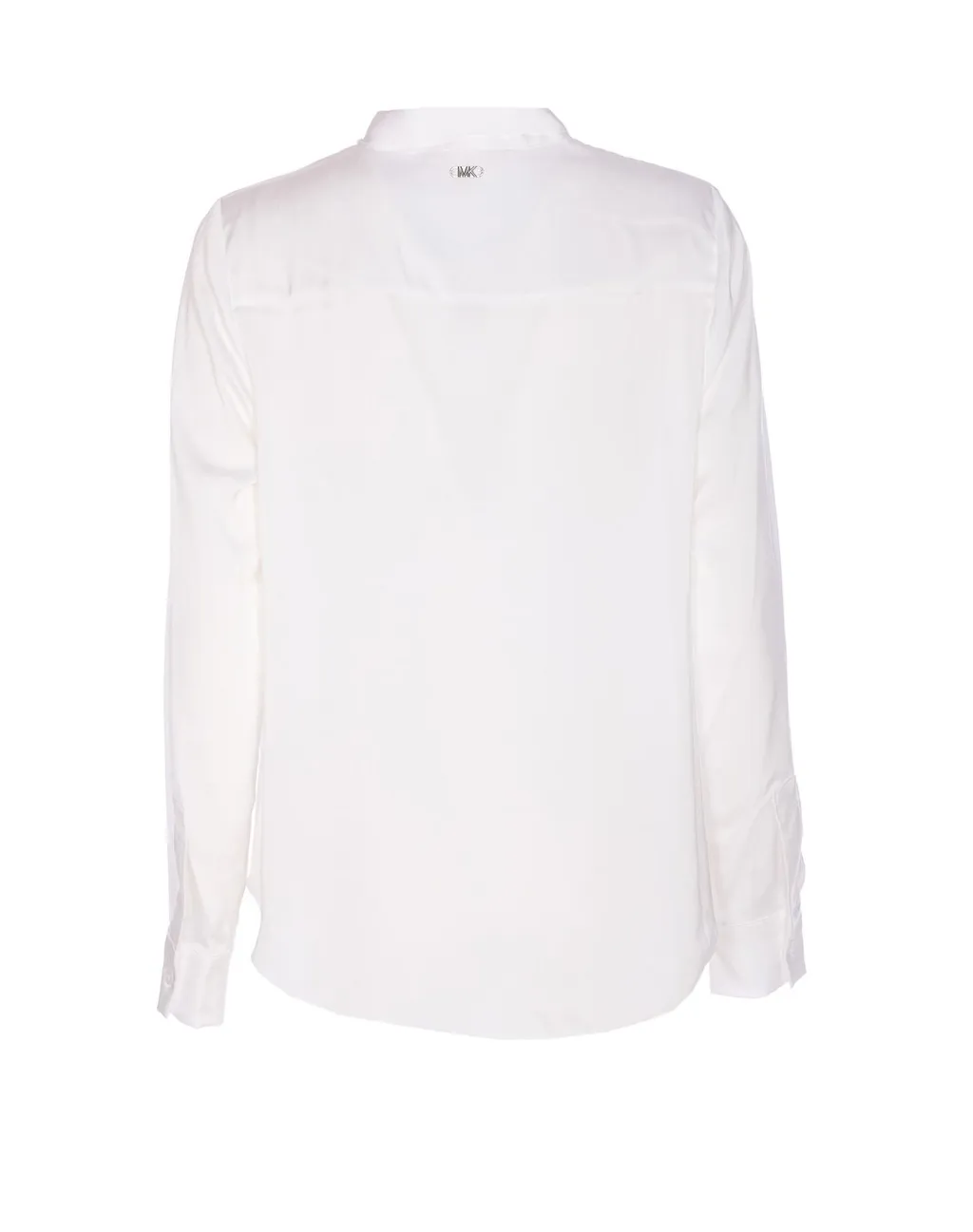 Michael Michael Kors Satin Fringed Tie-Neck Blouse