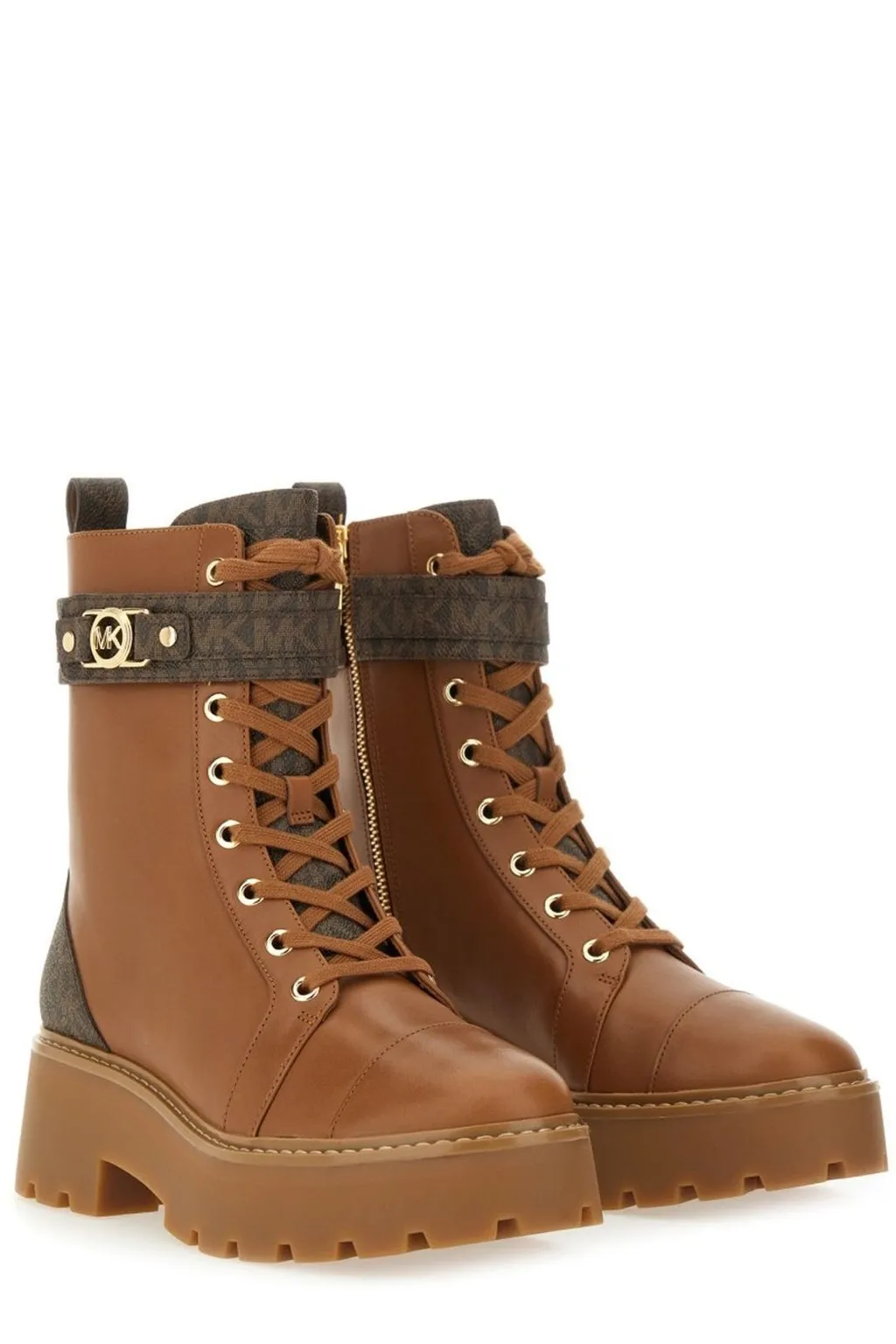 Michael Michael Kors Logo Plaque Ankle Boots
