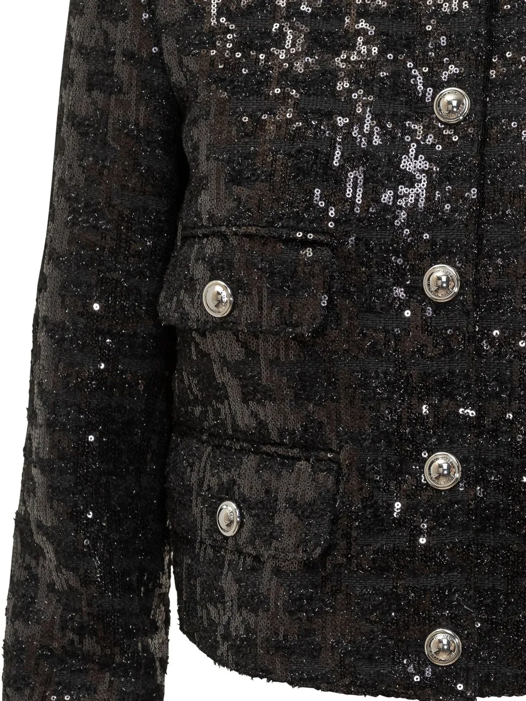 Michael Michael Kors Sequined Tweed Cropped Jacket