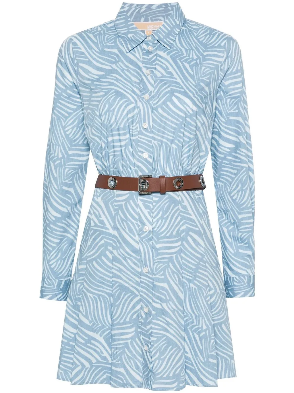 Michael Michael Kors All-Over Printed Long-Sleeved Dress
