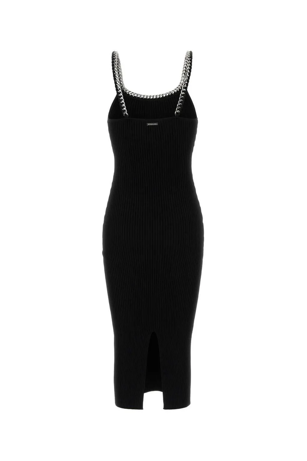 Michael Michael Kors Chain Ribbed Knit Stretched Midi Dress