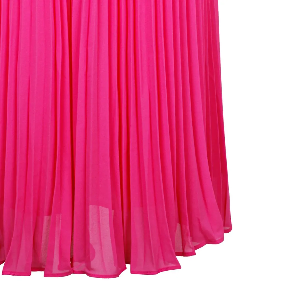 Michael Michael Kors Cut-Out Sleeveless Pleated Midi Dress