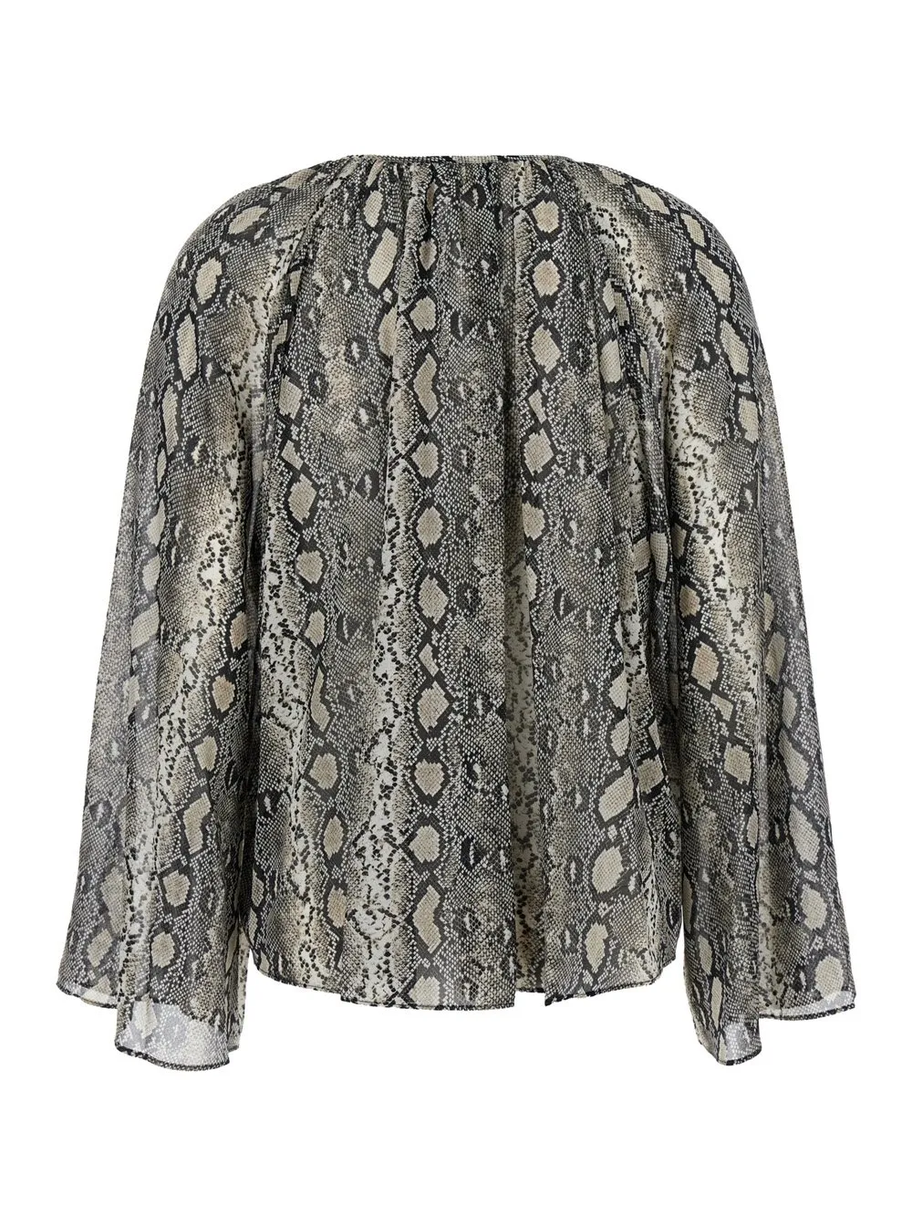 Michael Michael Kors Printed Drawstring Blouse